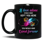 Best In Loving Memory Dog Paws Pet Memorial Angel Dog Remembrance Black Coffee Mug