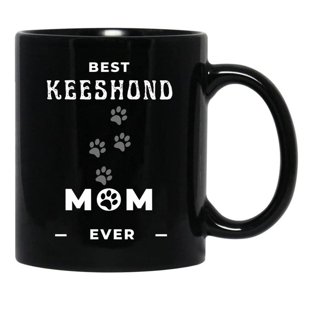 Best Keeshond Mom Ever Black Coffee Mug, Gift Coffee Mug - Black