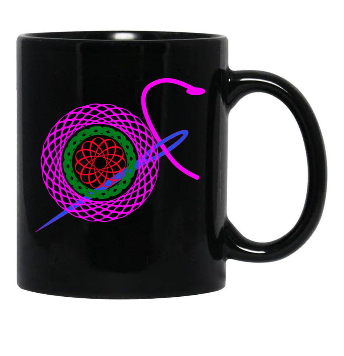 Best Knitting Mom Ever-Funny Black Coffee Mug, Gift Coffee Mug - Black