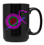 Best Knitting Mom Ever-Funny Black Coffee Mug, Gift Coffee Mug