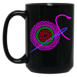 Best Knitting Mom Ever-Funny Black Coffee Mug, Gift Coffee Mug