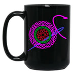 Best Knitting Mom Ever-Funny Black Coffee Mug, Gift Coffee Mug