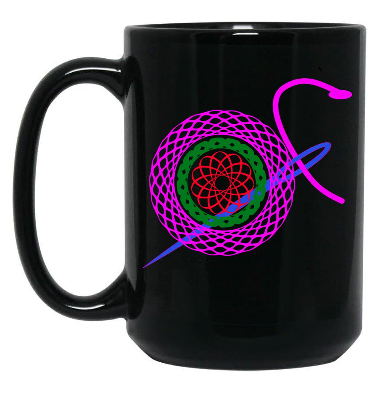 Best Knitting Mom Ever-Funny Black Coffee Mug, Gift Coffee Mug