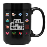 Best Knitting Mom Ever-My Mom'S List Black Coffee Mug, Gift Coffee Mug