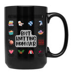 Best Knitting Mom Ever-My Mom'S List Black Coffee Mug, Gift Coffee Mug