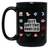 Best Knitting Mom Ever-My Mom'S List Black Coffee Mug, Gift Coffee Mug