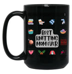 Best Knitting Mom Ever-My Mom'S List Black Coffee Mug, Gift Coffee Mug