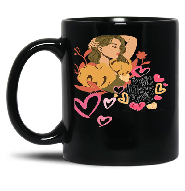 Best Knitting Mom Ever New Black Coffee Mug, Gift Coffee Mug - Black