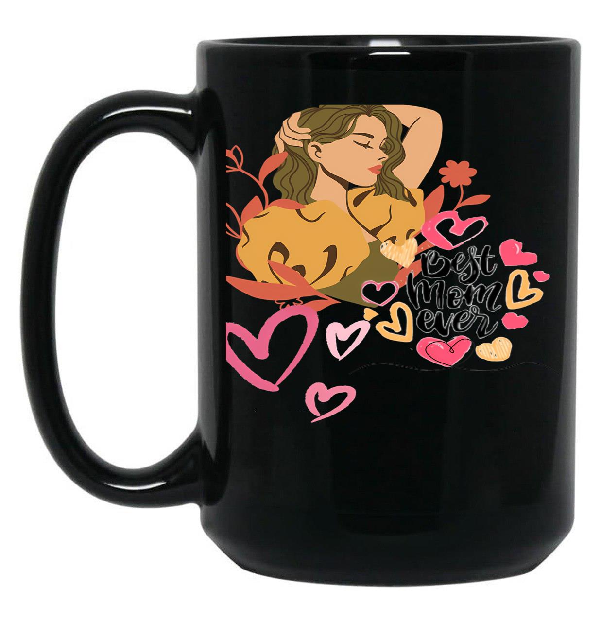 Best Knitting Mom Ever New Black Coffee Mug, Gift Coffee Mug