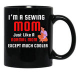 Best Knitting Mom Ever (3) Black Coffee Mug, Gift Coffee Mug - Black