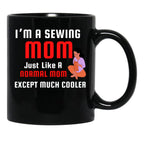 Best Knitting Mom Ever (3) Black Coffee Mug, Gift Coffee Mug - Black
