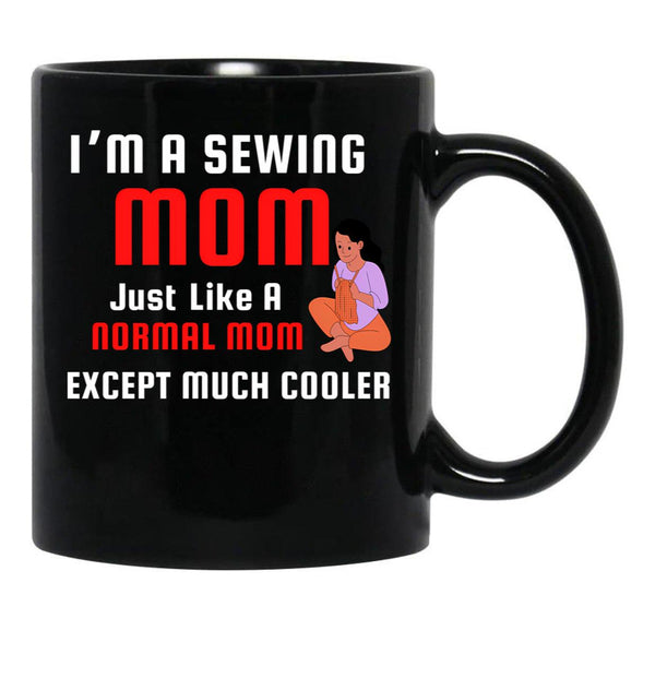 Best Knitting Mom Ever (3) Black Coffee Mug, Gift Coffee Mug - Black