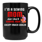 Best Knitting Mom Ever (3) Black Coffee Mug, Gift Coffee Mug