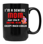 Best Knitting Mom Ever (3) Black Coffee Mug, Gift Coffee Mug