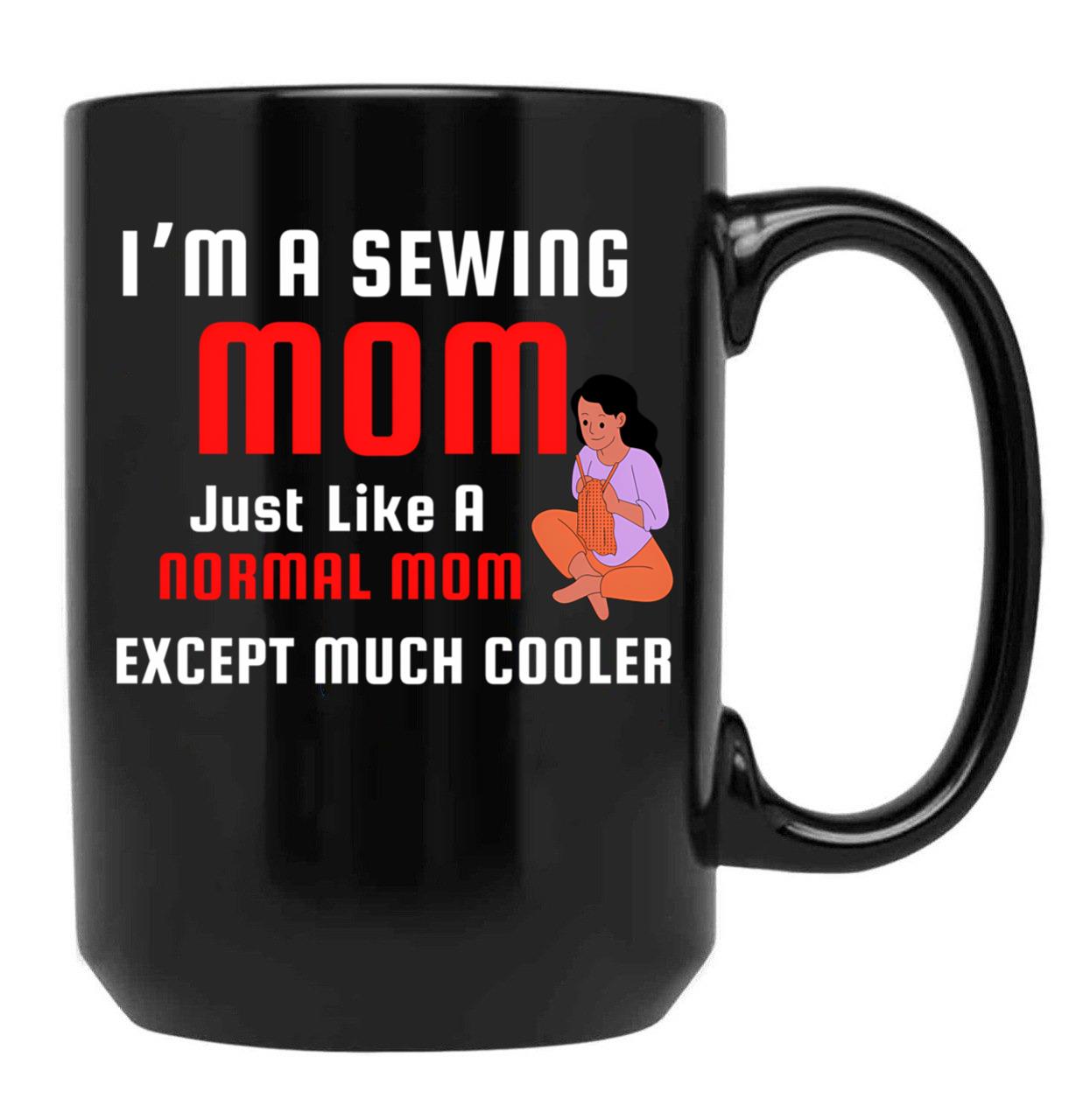 Best Knitting Mom Ever (3) Black Coffee Mug, Gift Coffee Mug