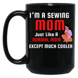 Best Knitting Mom Ever (3) Black Coffee Mug, Gift Coffee Mug