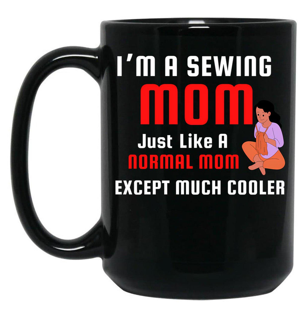 Best Knitting Mom Ever (3) Black Coffee Mug, Gift Coffee Mug