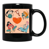 Best Knitting Mom Ever (4) Black Coffee Mug, Gift Coffee Mug - Black