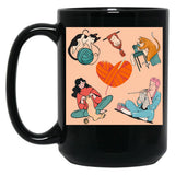 Best Knitting Mom Ever (4) Black Coffee Mug, Gift Coffee Mug