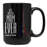 Best Knitting Mom Ever Black Coffee Mug, Gift Coffee Mug