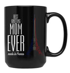 Best Knitting Mom Ever Black Coffee Mug, Gift Coffee Mug