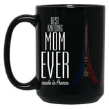 Best Knitting Mom Ever Black Coffee Mug, Gift Coffee Mug
