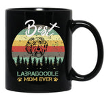 Best Labradoodle Mom Ever Funny Dog Mom Black Coffee Mug, Gift Coffee Mug - Black