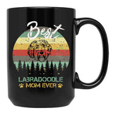 Best Labradoodle Mom Ever Funny Dog Mom Black Coffee Mug, Gift Coffee Mug