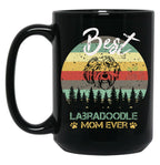 Best Labradoodle Mom Ever Funny Dog Mom Black Coffee Mug, Gift Coffee Mug
