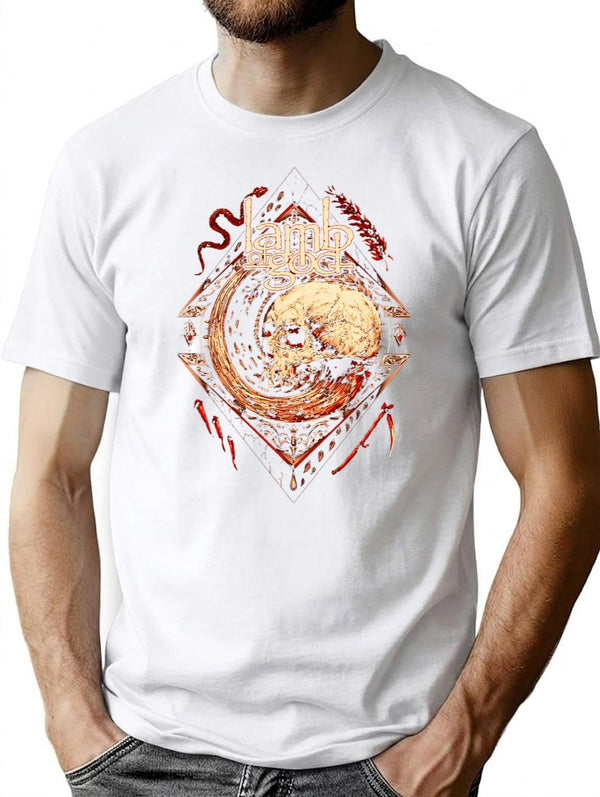 Best Logo'Lamb Of God T-Shirt for Men & Women, T-Shirts Graphic Tee - White