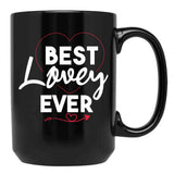 Best Lovey Grandma Mothers Day Lovey Grandmother Black Coffee Mug, Gift Coffee Mug