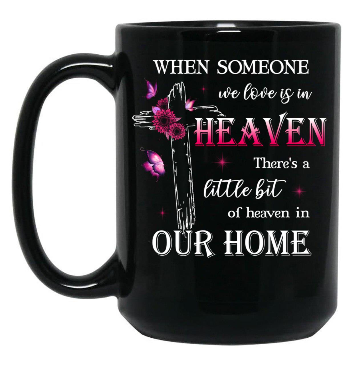 Best Memorial Family Cross Faith Remembrance Family In Loving Memory Black Coffee Mug