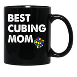 Best Mom Cubing Puzzle Mother Gift Funny Mom Black Coffee Mug, Gift Coffee Mug - Black