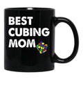 Best Mom Cubing Puzzle Mother Gift Funny Mom Black Coffee Mug, Gift Coffee Mug - Black