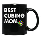 Best Mom Cubing Puzzle Mother Gift Funny Mom Black Coffee Mug, Gift Coffee Mug - Black