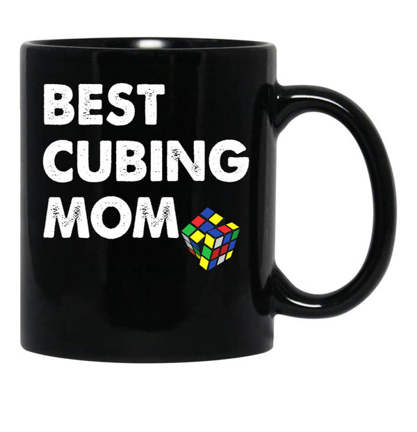 Best Mom Cubing Puzzle Mother Gift Funny Mom Black Coffee Mug, Gift Coffee Mug - Black