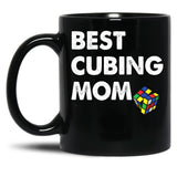 Best Mom Cubing Puzzle Mother Gift Funny Mom Black Coffee Mug, Gift Coffee Mug - Black