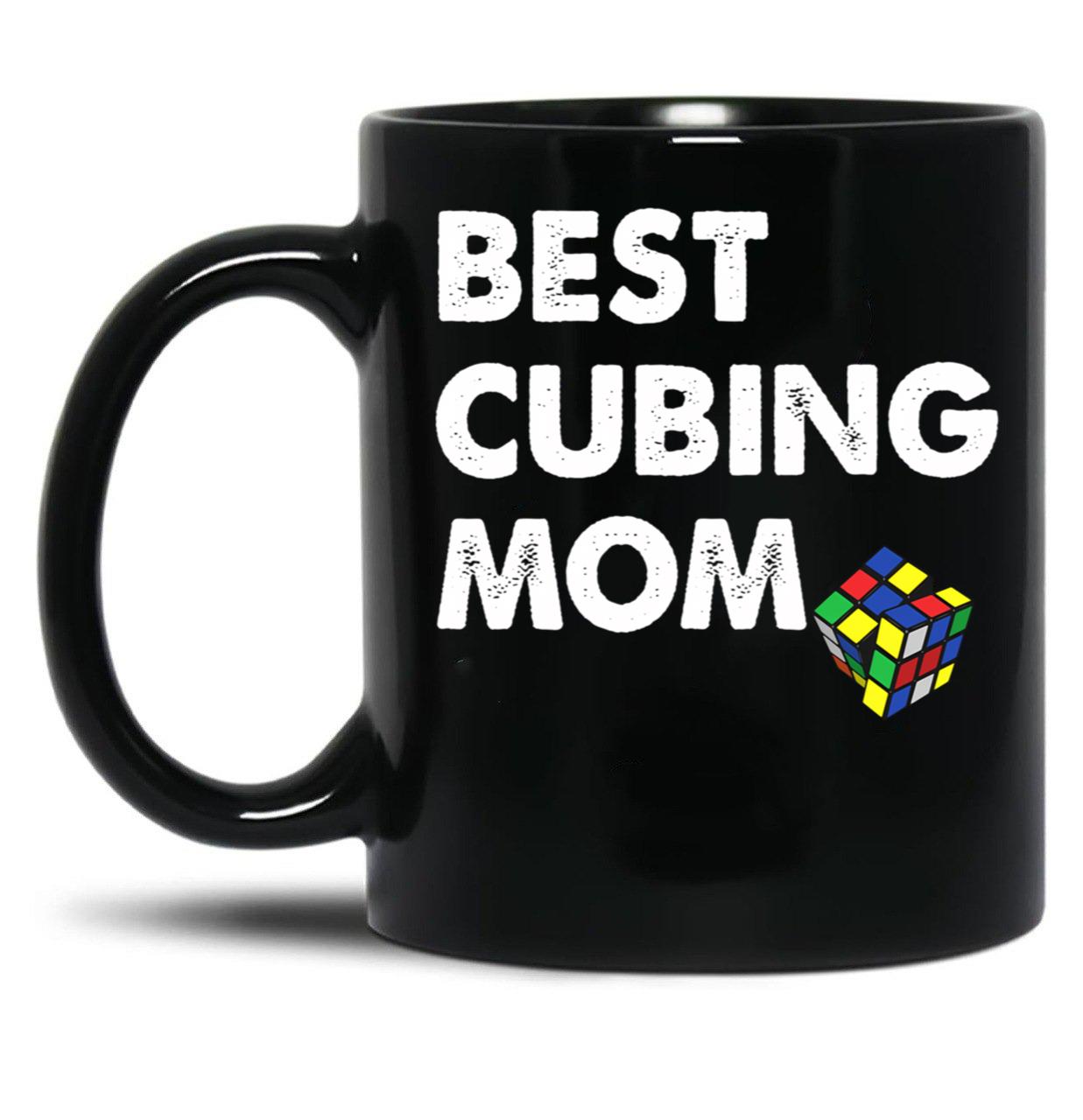 Best Mom Cubing Puzzle Mother Gift Funny Mom Black Coffee Mug, Gift Coffee Mug - Black