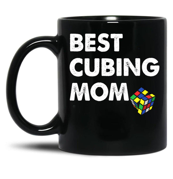 Best Mom Cubing Puzzle Mother Gift Funny Mom Black Coffee Mug, Gift Coffee Mug - Black