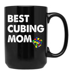 Best Mom Cubing Puzzle Mother Gift Funny Mom Black Coffee Mug, Gift Coffee Mug