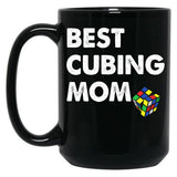 Best Mom Cubing Puzzle Mother Gift Funny Mom Black Coffee Mug, Gift Coffee Mug