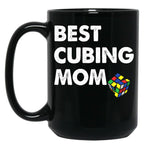 Best Mom Cubing Puzzle Mother Gift Funny Mom Black Coffee Mug, Gift Coffee Mug