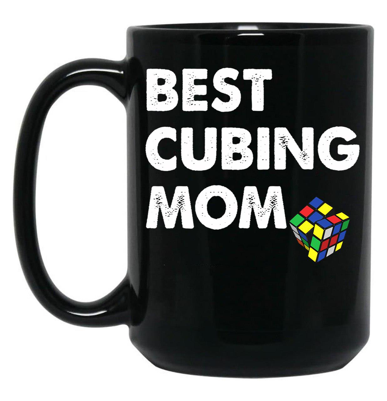 Best Mom Cubing Puzzle Mother Gift Funny Mom Black Coffee Mug, Gift Coffee Mug
