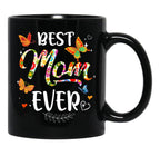 Best Mom Ever Colored Patterns Mother'S Day Mama Birthday Black Coffee Mug, Gift Coffee Mug - Black
