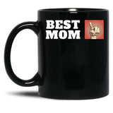 Best Mom Finger Black Coffee Mug, Gift Coffee Mug - Black