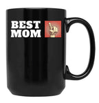 Best Mom Finger Black Coffee Mug, Gift Coffee Mug