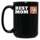 Best Mom Finger Black Coffee Mug, Gift Coffee Mug