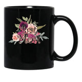 Best Mom Flower Black Coffee Mug, Gift Coffee Mug - Black