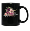 Best Mom Flower Black Coffee Mug, Gift Coffee Mug - Black
