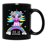 Best Mom Mom Unicorn Gift Black Coffee Mug, Gift Coffee Mug - Black